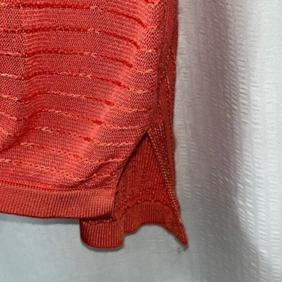 Worthington Orange Textured Stripe Dolman Knit Tunic NWOT - Picture 5 of 9